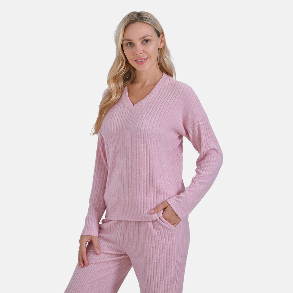 La Marey Two-piece Knitted Loungewear Set (Size 20 to 22) - Pink_7861103_3