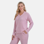La Marey Two-piece Knitted Loungewear Set (Size 20 to 22) - Pink_7861103_3