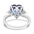 RHAPSODY 950 Platinum  AAAA  Tanzanite  White Diamond  EF, VS Solitaire Ring 5.68 ct,  Platinum Wt. 6.04 Gms