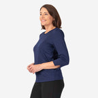 Pure And Natural Auburn Top (Size 14-16) - Navy_7863395_2