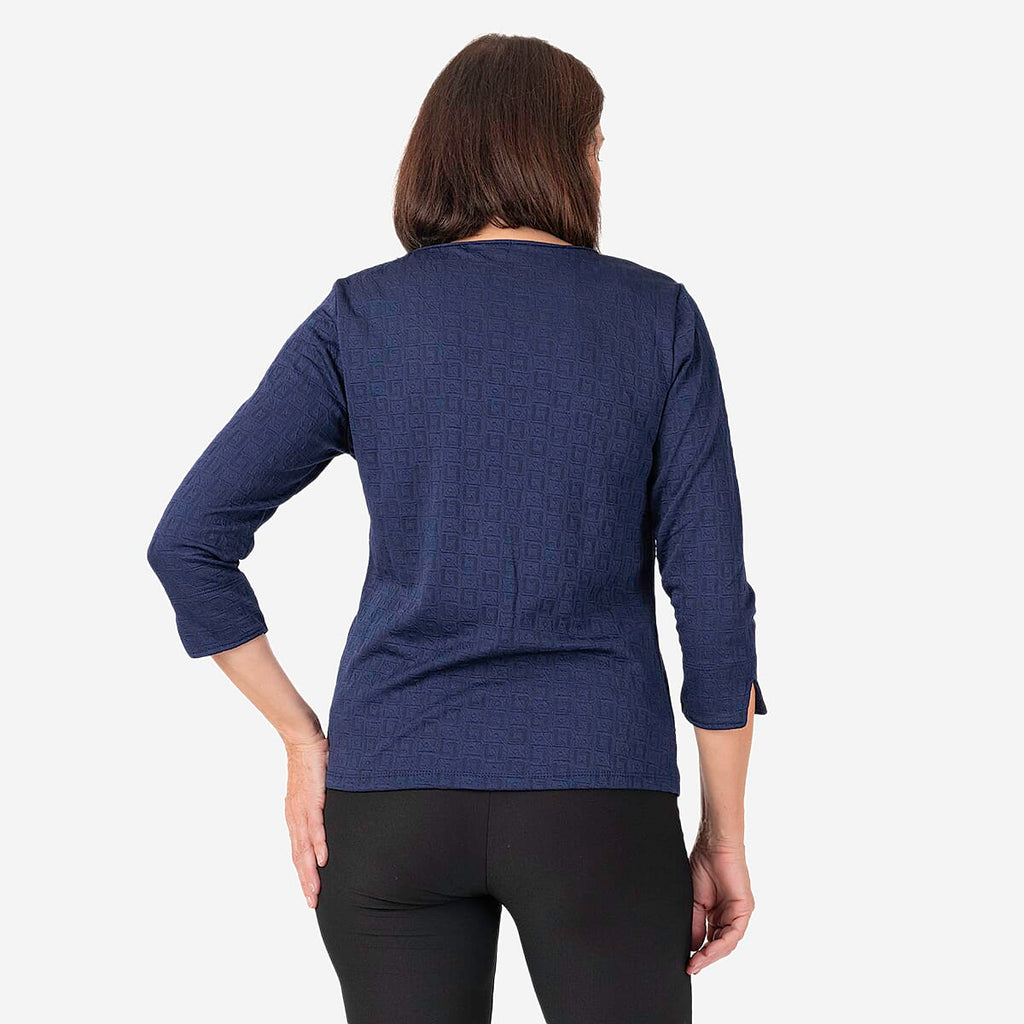 Pure And Natural Auburn Top (Size 14-16) - Navy_7863395_3