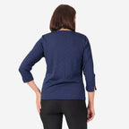 Pure And Natural Auburn Top (Size 14-16) - Navy_7863395_3