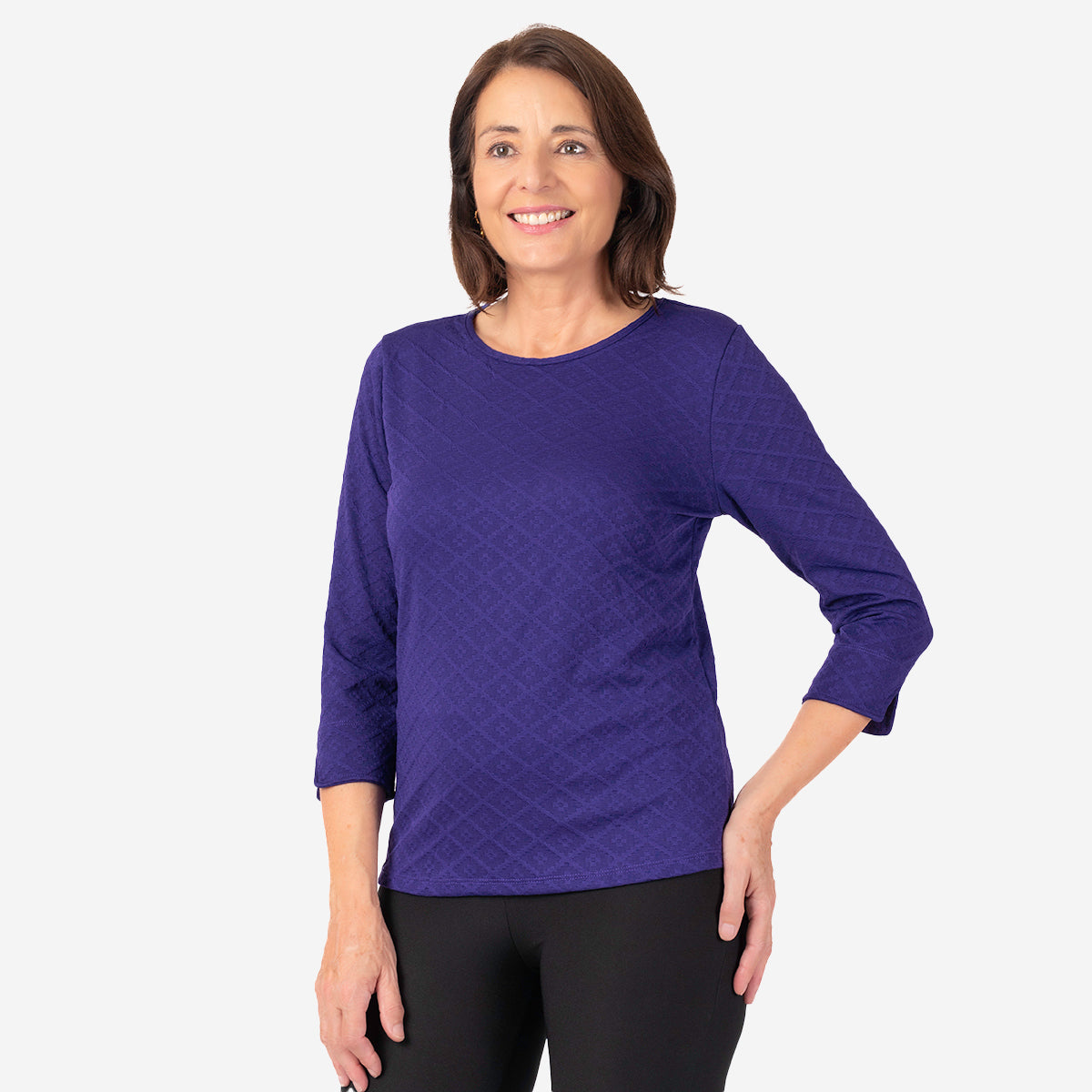 Pure And Natural Auburn Top (Size 14-16) - Purple V32515835 1