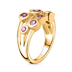 Gemfields Montepuez Ruby Bubble Ring in 18K Vermeil Yellow Gold Plated Sterling Silver 1.24 Ct._7874318_3