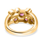Gemfields Montepuez Ruby Bubble Ring in 18K Vermeil Yellow Gold Plated Sterling Silver 1.24 Ct._7874318_4