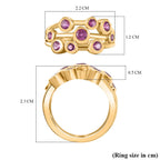 Gemfields Montepuez Ruby Bubble Ring in 18K Vermeil Yellow Gold Plated Sterling Silver 1.24 Ct._7874318_5
