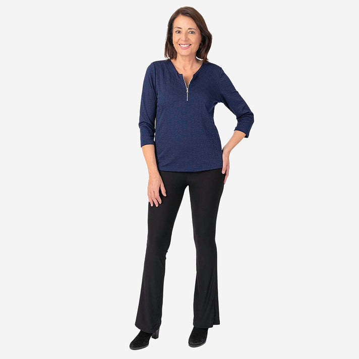 Auburn Solid Colour Blouse with Zip Detail 7874757 1