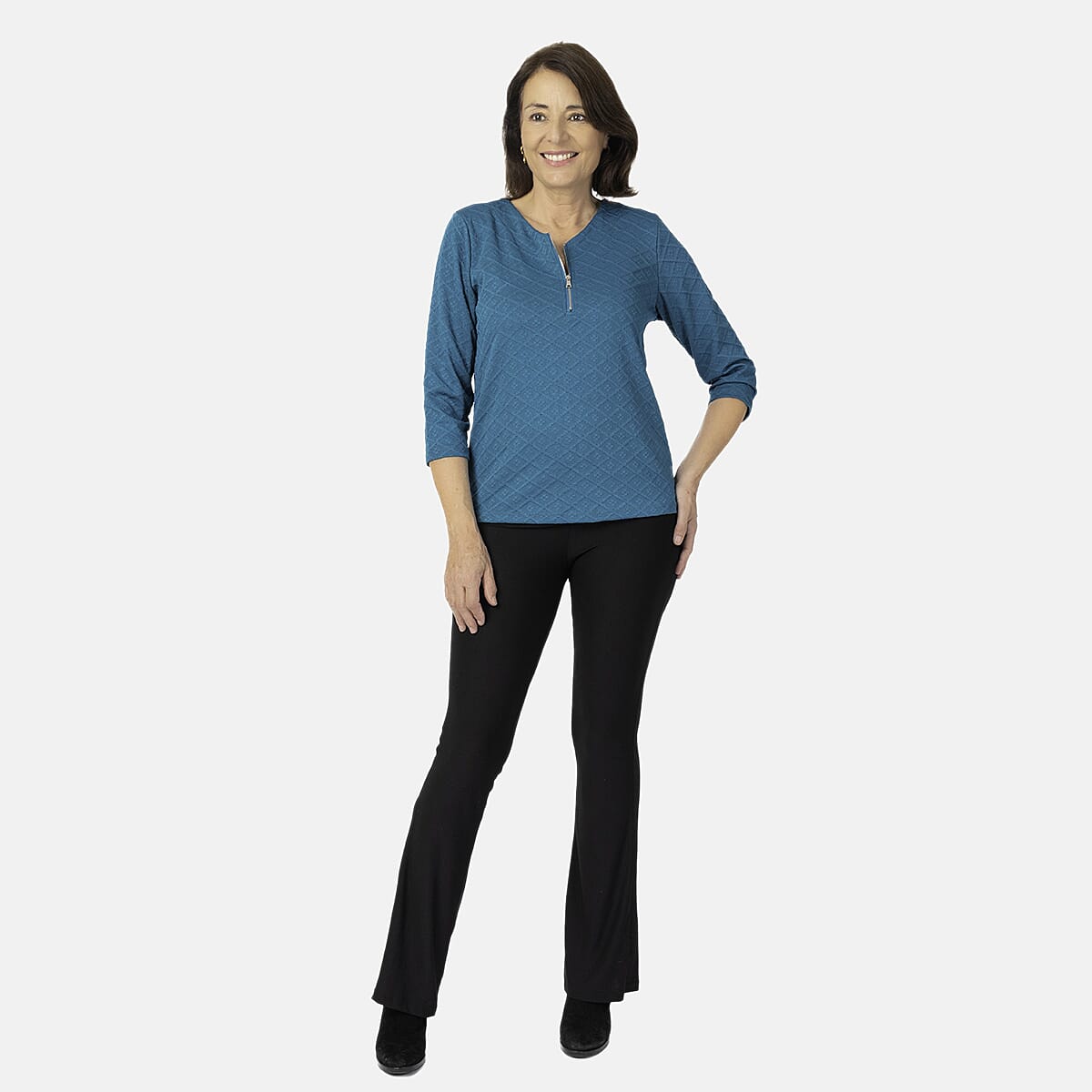 Auburn Solid Colour Blouse with Zip Detail V32526747 0