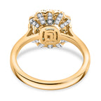 Blue Zircon, Emerald & White Zircon Halo Ring in 18K Vermeil Yellow Gold Plated Sterling Silver 3.26 Ct_7875176_4