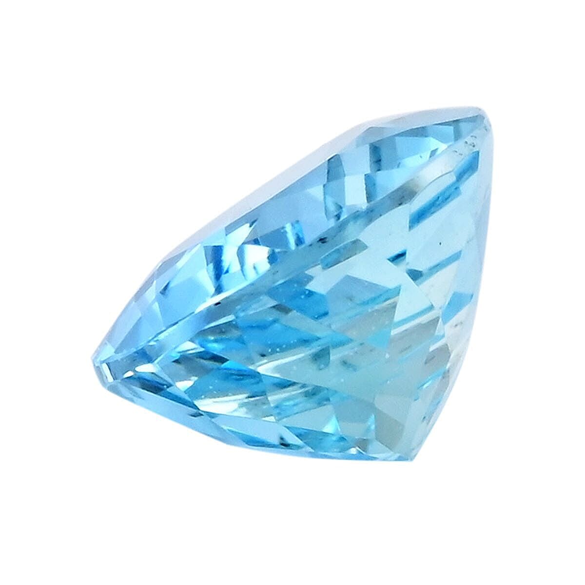 Certified &amp; Appraised 5.9 Ct. Santa Maria Aquamarine Loose Gemstone in Pear Shape 7878106 1