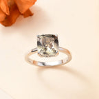 RHAPSODY 950 Platinum AAAA Turkizite Solitaire Ring 3.87 Ct, Platinum Wt. 5.25 Gms.