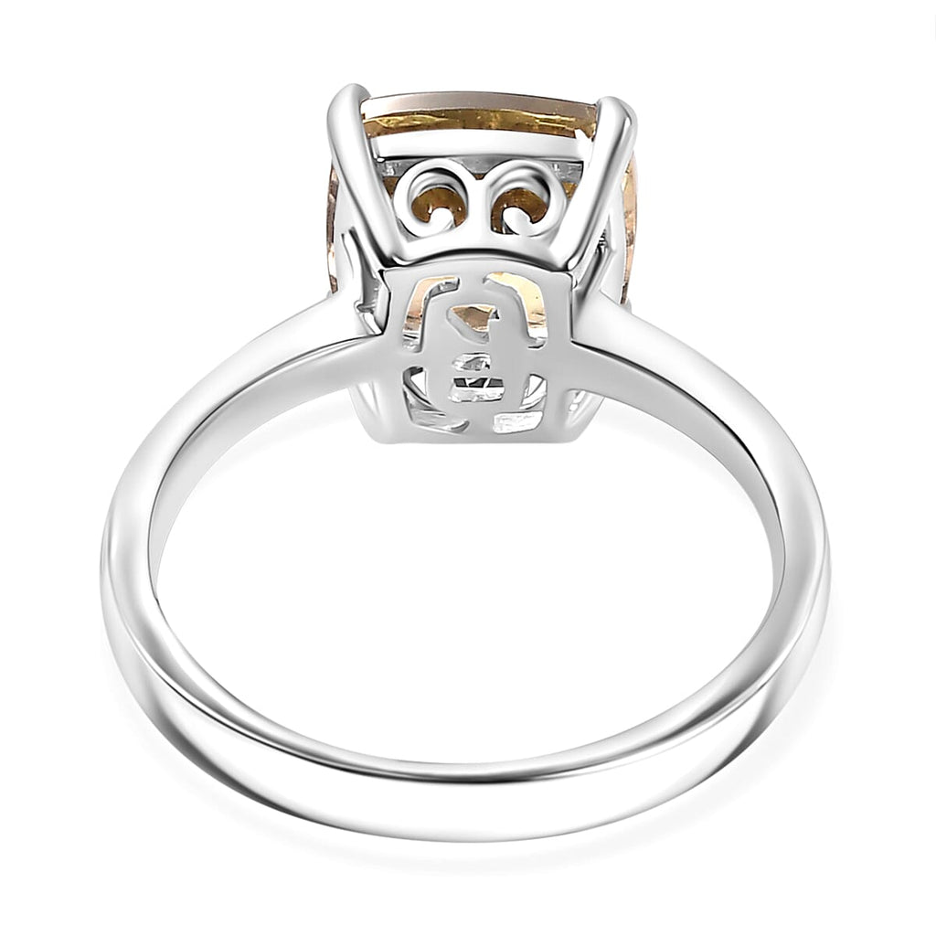 RHAPSODY 950 Platinum AAAA Turkizite Solitaire Ring 3.87 Ct, Platinum Wt. 5.25 Gms.
