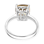RHAPSODY 950 Platinum AAAA Turkizite Solitaire Ring 3.87 Ct, Platinum Wt. 5.25 Gms.