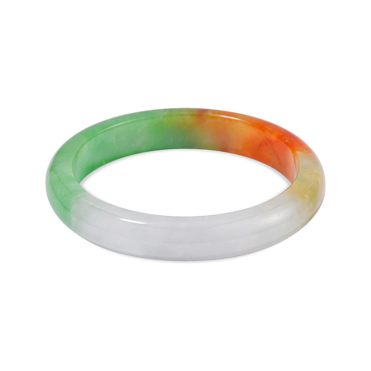 Tri Colour Chameleon Jadeite Bangle (Size 7.5) 210.00 Ct V32354646 4