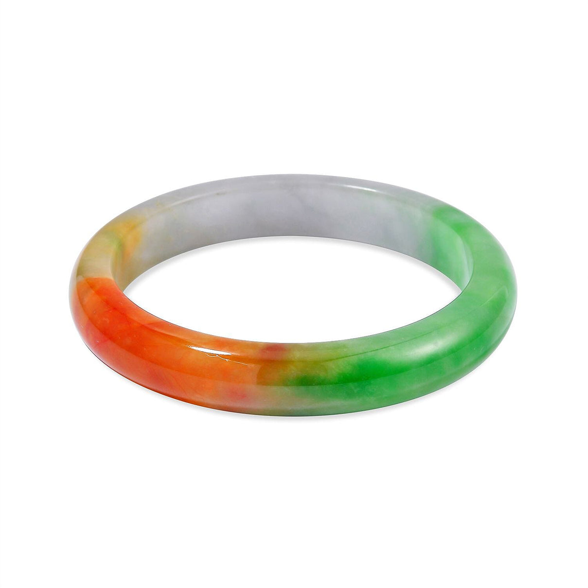 Tri Colour Chameleon Jadeite Bangle (Size 7.5) 210.00 Ct V32354646 0