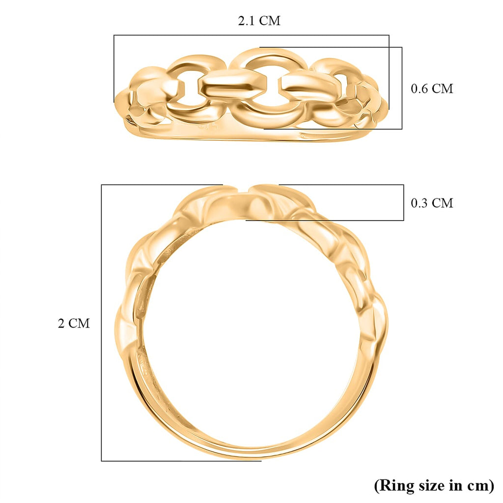 JCK Vegas Closeout Deal - 9K Yellow Gold Mariner Link Ring