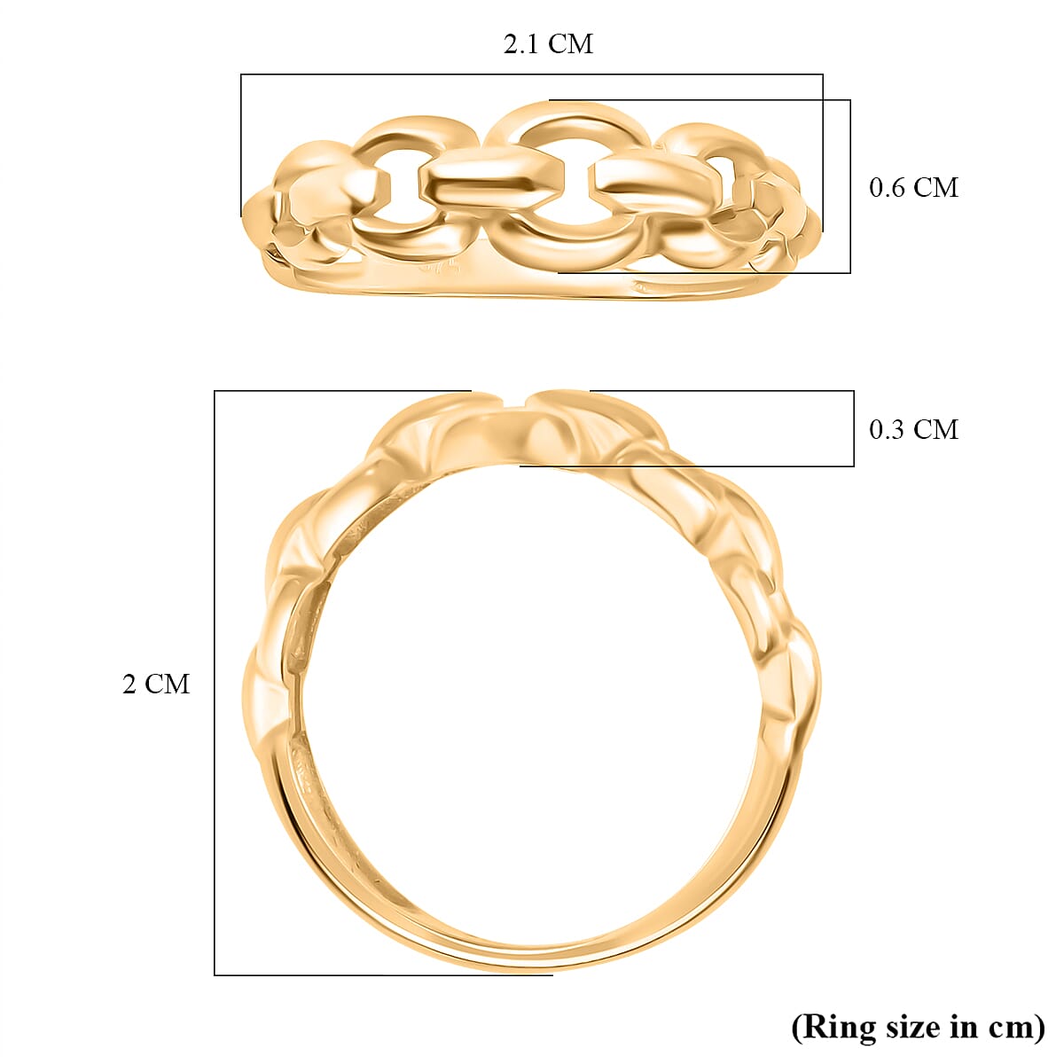 JCK Vegas Closeout Deal - 9K Yellow Gold Mariner Link Ring 7891429 4