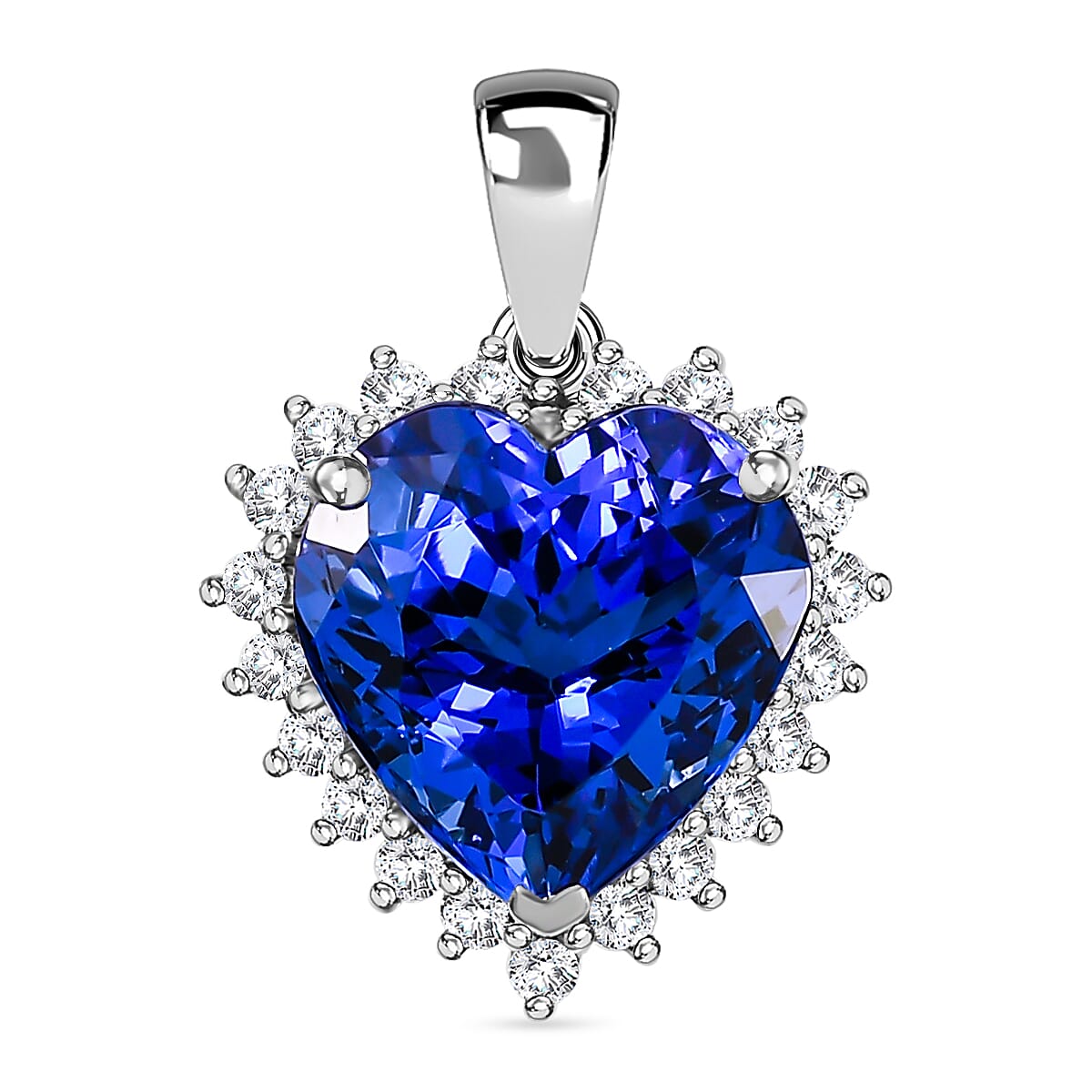 RHAPSODY AAAA Tanzanite, Diamond Heart Pendant in 950 Platinum 6.22 ct. 7893549 0