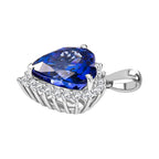 RHAPSODY 950 Platinum AAAA Tanzanite White Diamond EF, VS Heart Pendant 6.22 Ct.