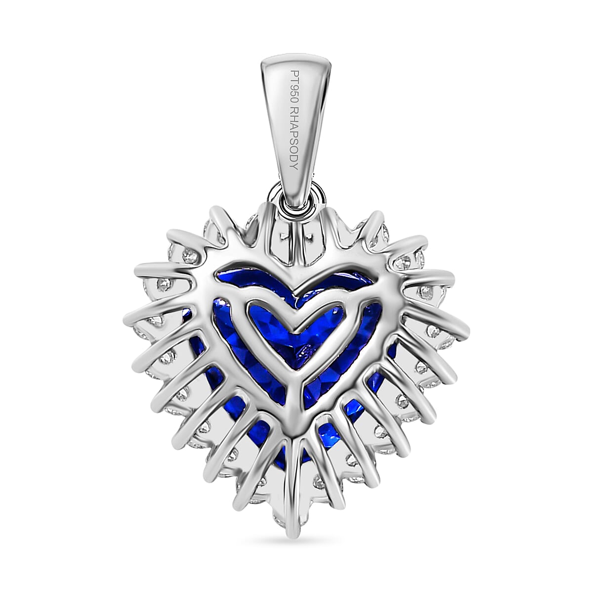 RHAPSODY AAAA Tanzanite, Diamond Heart Pendant in 950 Platinum 6.22 ct. 7893549 5