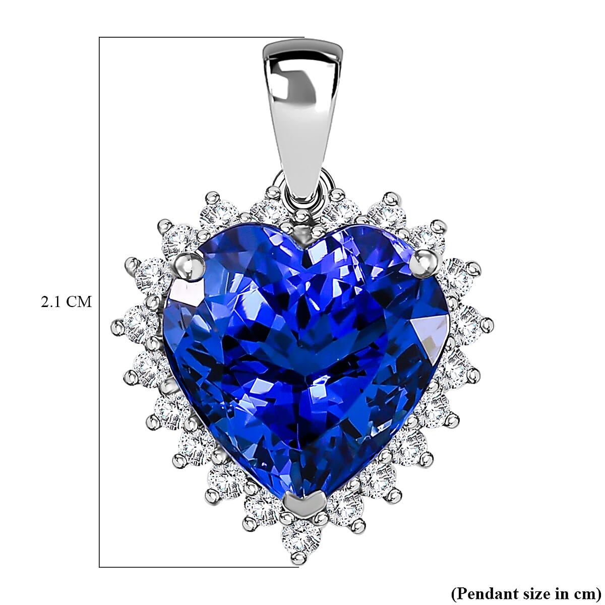 RHAPSODY AAAA Tanzanite, Diamond Heart Pendant in 950 Platinum 6.22 ct. 7893549 6