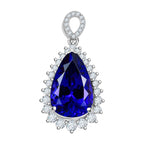 RHAPSODY 950 Platinum  AAAA Tanzanite & Diamond VS-EF Pendant 8.72 ct, Platinum Wt 4.84 Gms