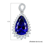 RHAPSODY 950 Platinum  AAAA Tanzanite & Diamond VS-EF Pendant 8.72 ct, Platinum Wt 4.84 Gms