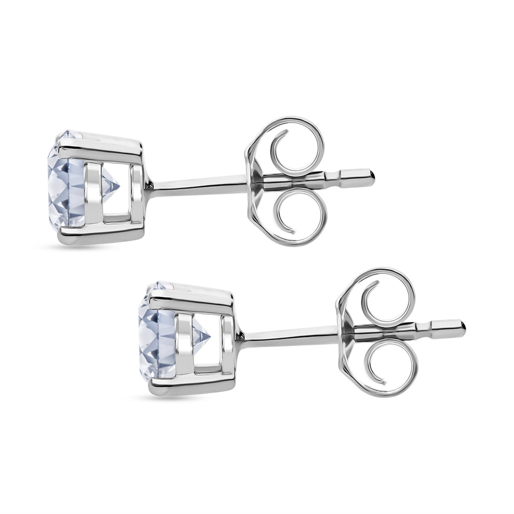 Luxuriant 9K White Gold SGL Certified (VS/GH) Lab Grown Diamond Push Back Earrings 1.00 Ct._7895200_3