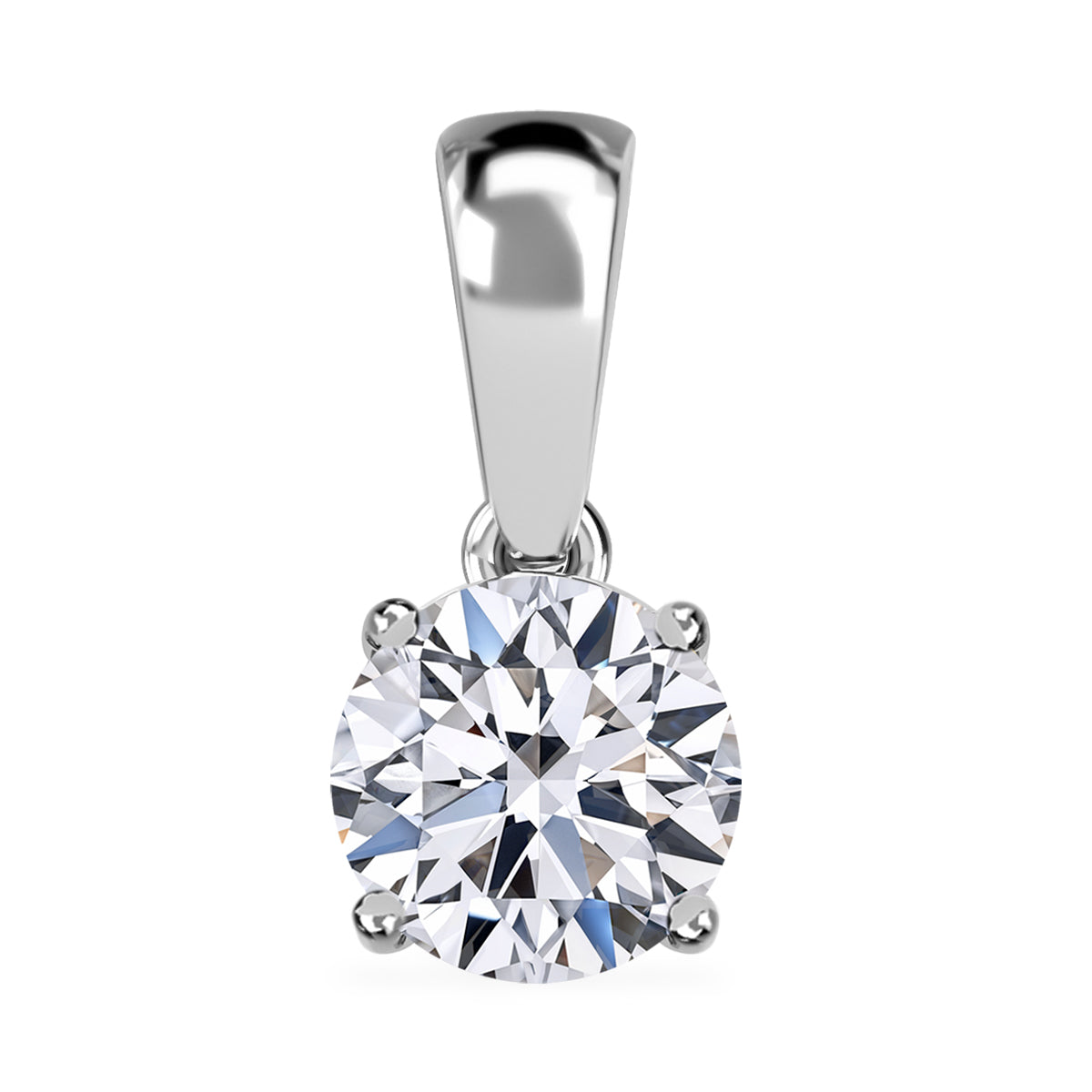 LUXURIANT 1 Ct. Lab Grown Diamond Solitaire Pendant in 9K White Gold, SGL Certified 7898535 0