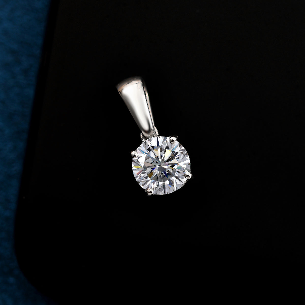 LUXURIANT 1 Ct. Lab Grown Diamond Solitaire Pendant in 9K White Gold, SGL Certified 7898535 2