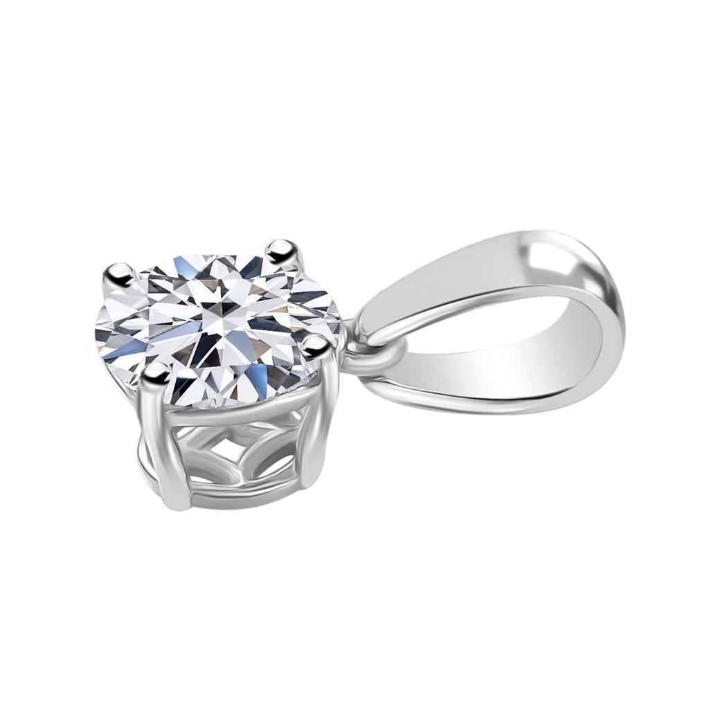 Luxuriant - 9K White Gold SGL Certified (SI/GH) Lab Grown Diamond Pendant 1.00 Ct._7898535_3