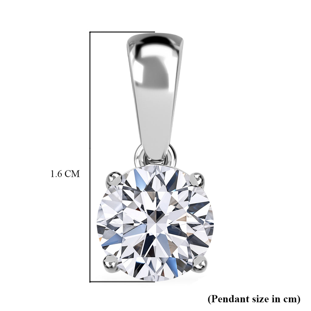 Luxuriant - 9K White Gold SGL Certified (SI/GH) Lab Grown Diamond Pendant 1.00 Ct._7898535_5