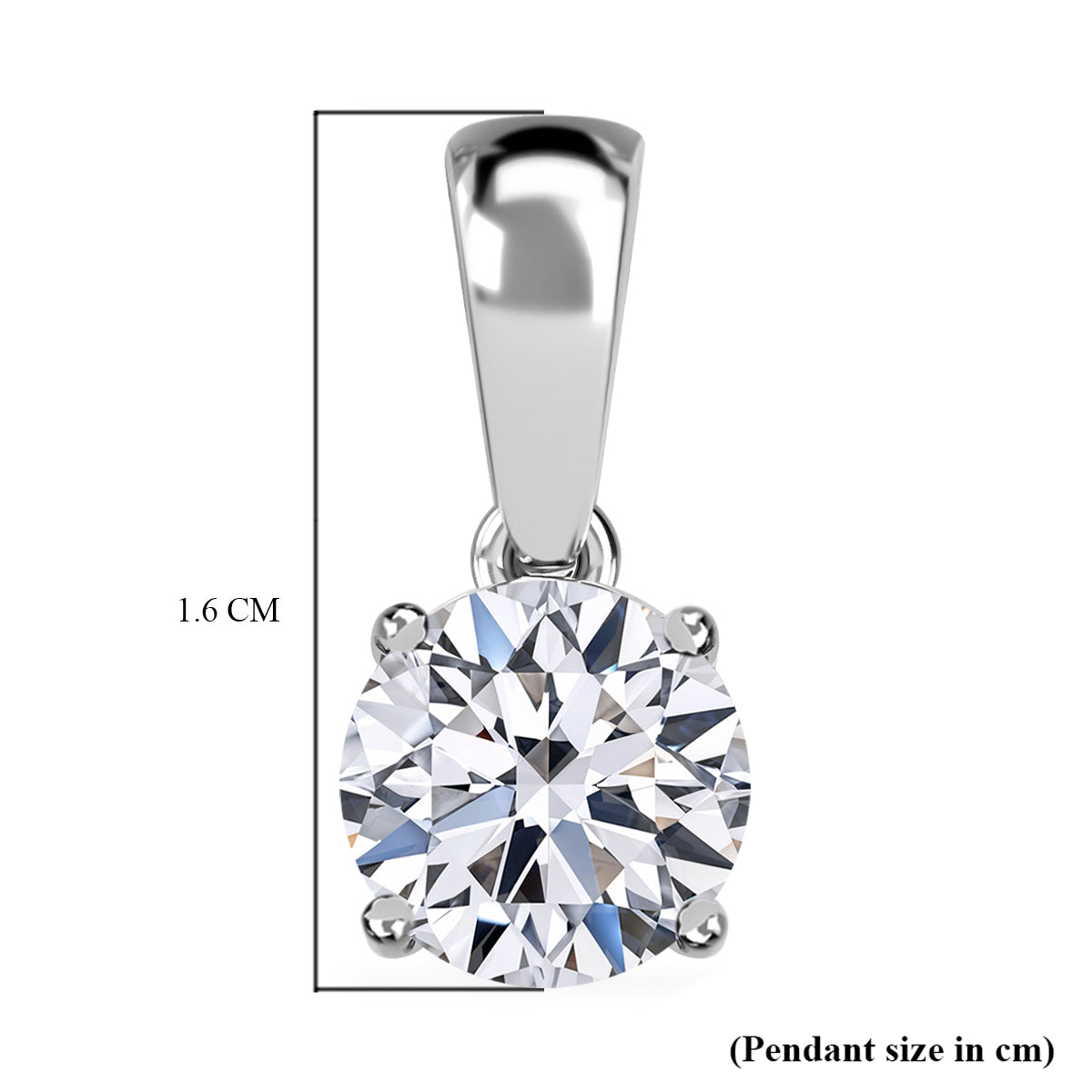 LUXURIANT 1 Ct. Lab Grown Diamond Solitaire Pendant in 9K White Gold, SGL Certified 7898535 6