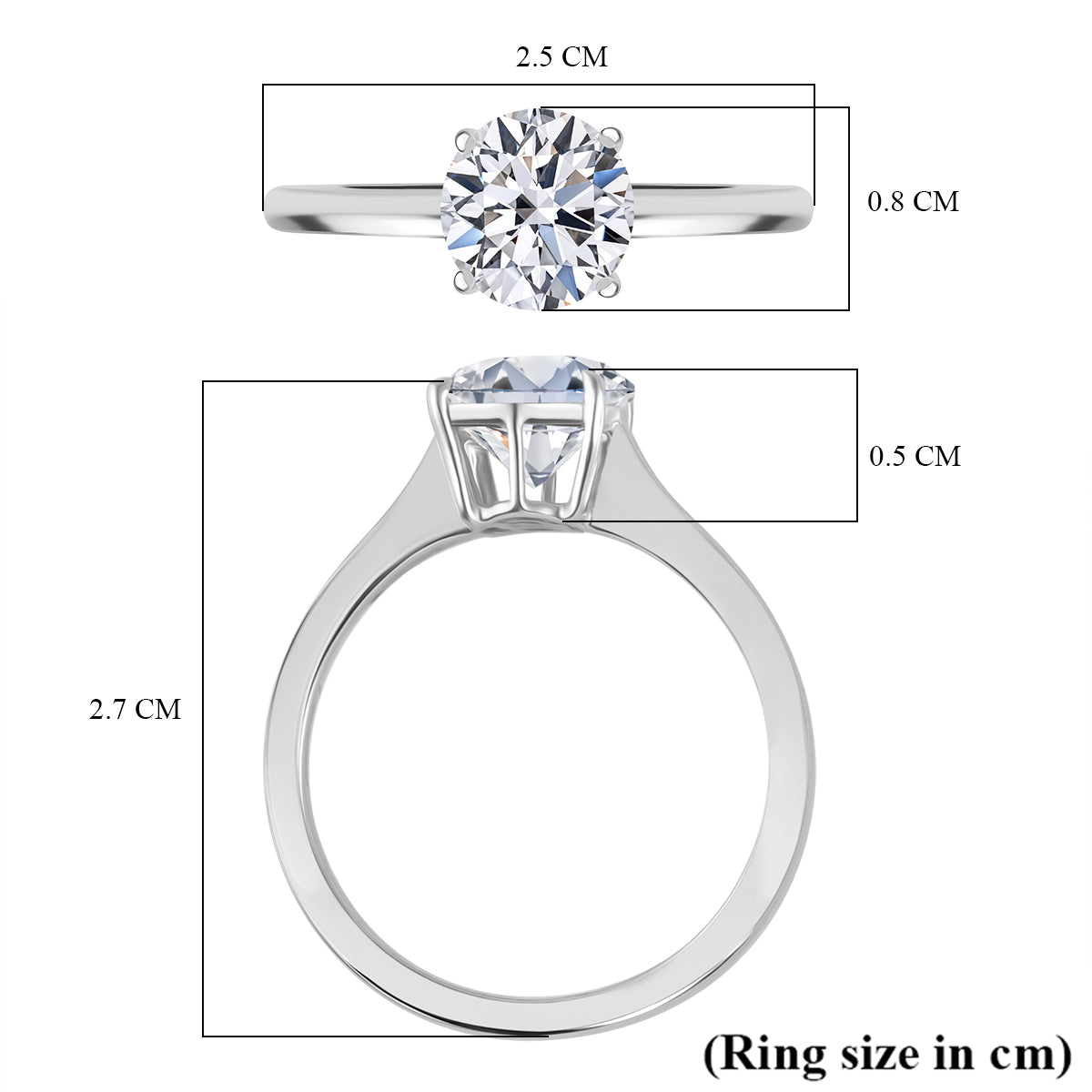 LUXURIANT 2 Ct. Lab Grown Diamond Solitaire Ring in 950 Platinum, IGI Certified 7898540 4