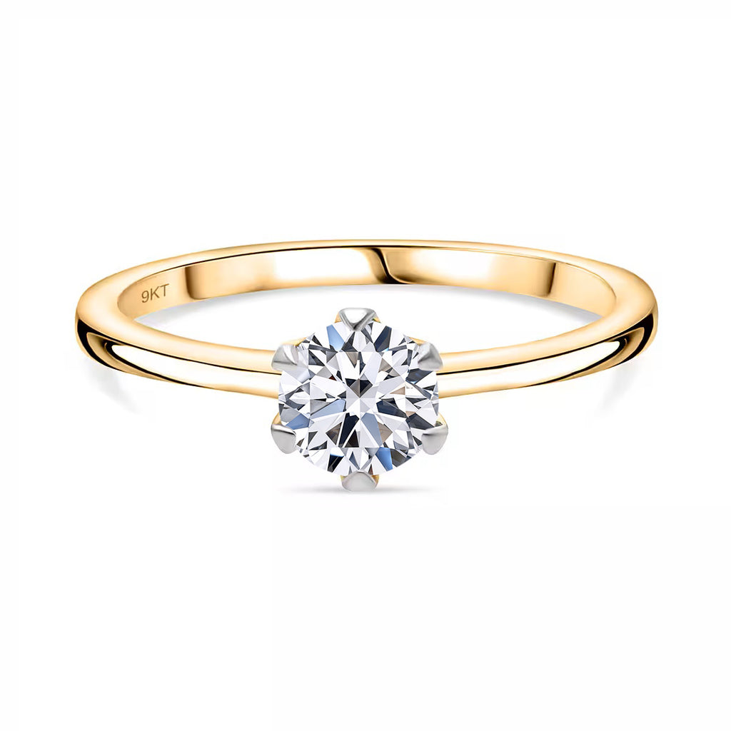JCK Vegas Closeout Luxuriant Diamond  - 9K Yellow Gold SGL Certified VS- EF Lab Grown Diamond Ring_7905126