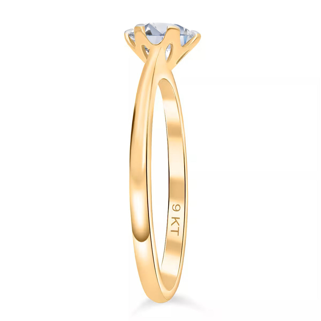 JCK Vegas Closeout Luxuriant Diamond  - 9K Yellow Gold SGL Certified VS- EF Lab Grown Diamond Ring_7905126_3