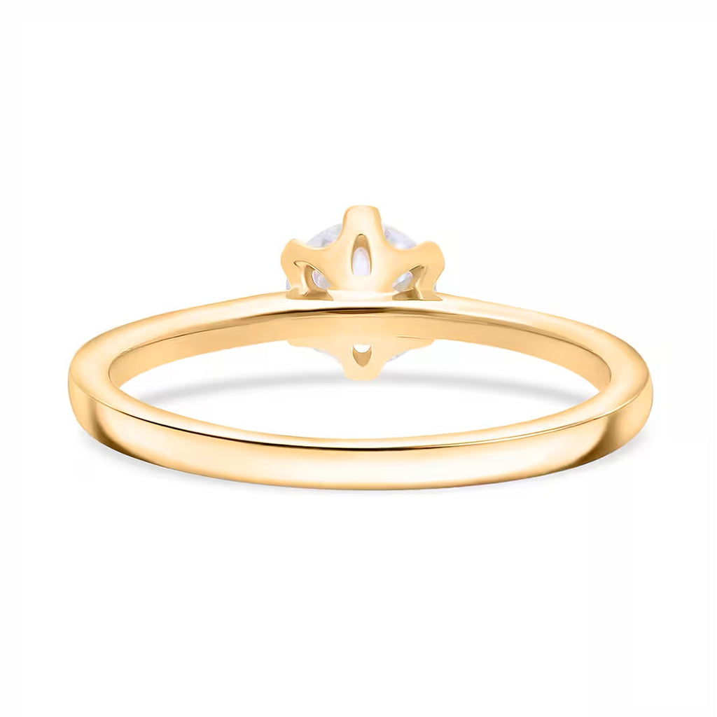 JCK Vegas Closeout Luxuriant Diamond  - 9K Yellow Gold SGL Certified VS- EF Lab Grown Diamond Ring_7905126_4