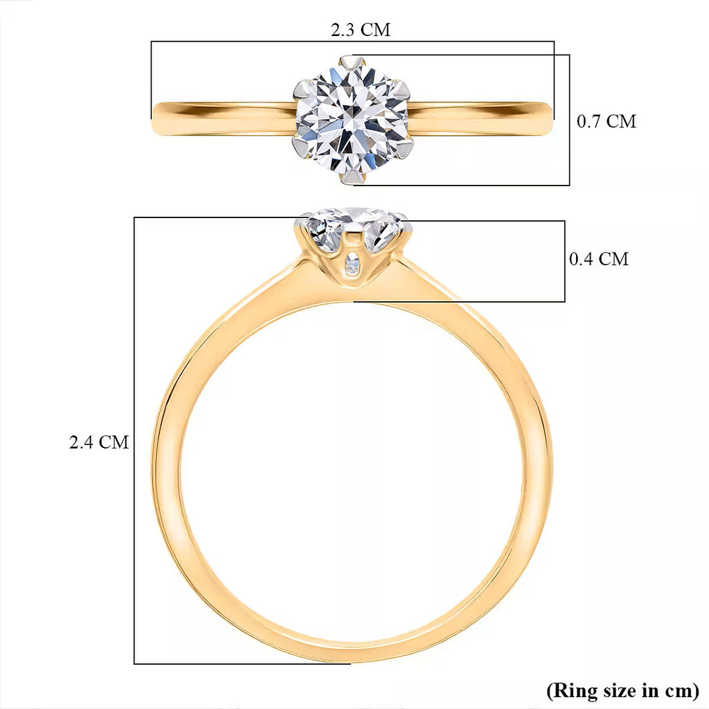 JCK Vegas Closeout Luxuriant Diamond  - 9K Yellow Gold SGL Certified VS- EF Lab Grown Diamond Ring_7905126_5