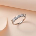 Luxuriant 950 Platinum SGL Certified SI-G-H Lab Grown Diamond 5 Stone Ring 1.25 Ct