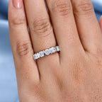 Luxuriant 950 Platinum SGL Certified SI-G-H Lab Grown Diamond 5 Stone Ring 1.25 Ct