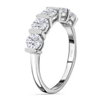 Luxuriant 950 Platinum SGL Certified SI-G-H Lab Grown Diamond 5 Stone Ring 1.25 Ct