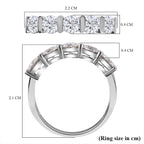 Luxuriant 950 Platinum SGL Certified SI-G-H Lab Grown Diamond 5 Stone Ring 1.25 Ct