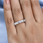 Luxuriant 950 Platinum SGL Certified SI-G/H Lab Grown Diamond 5 Stone Ring 1.25 Ct_7924482_2