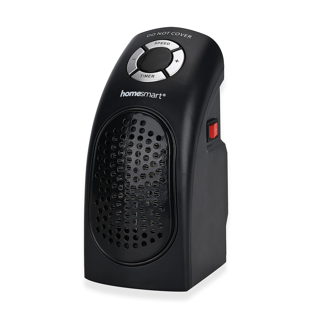BARGAIN ALERT - Homesmart Ceramic Plug In Fan Heater with Temperature & Timer Control  (Power 400W) - Black