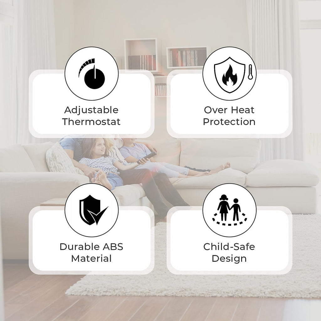 BARGAIN ALERT - Homesmart Ceramic Plug In Fan Heater with Temperature & Timer Control  (Power 400W) - Black