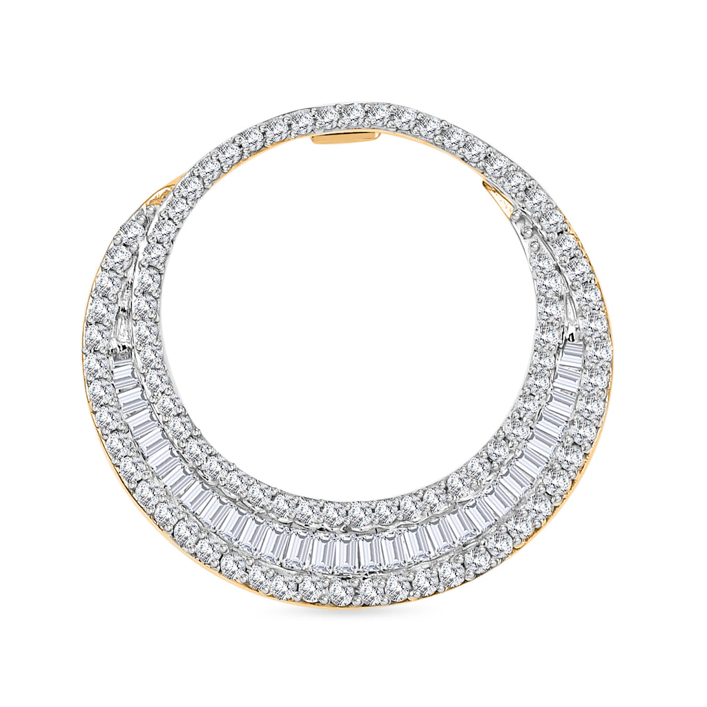 9K Yellow Gold Pendant  White Diamond Ct 1.08_7926204