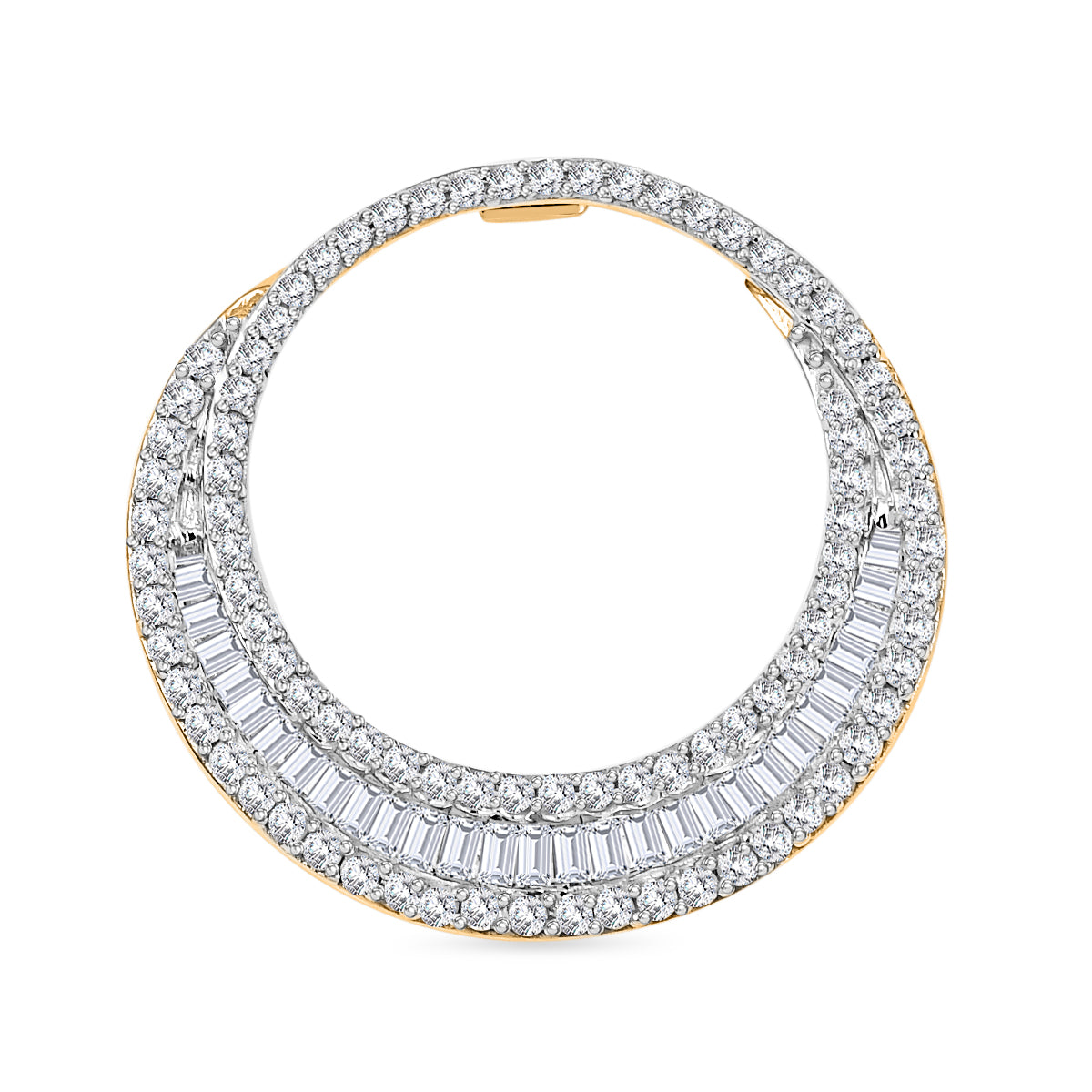 White Diamond Cluster Pendant in 9K Yellow Gold, SGL Certified 7926204 0