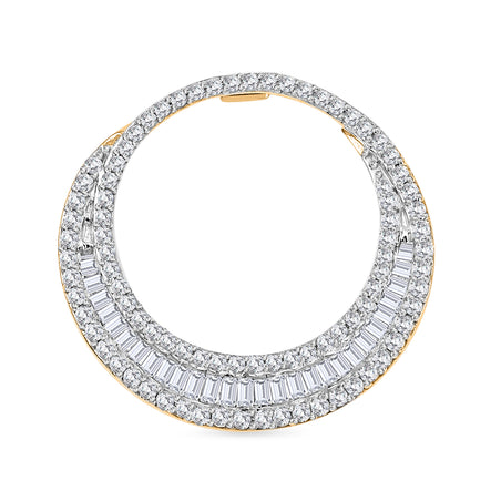 White Diamond Cluster Pendant in 9K Yellow Gold, SGL Certified V32471136 1