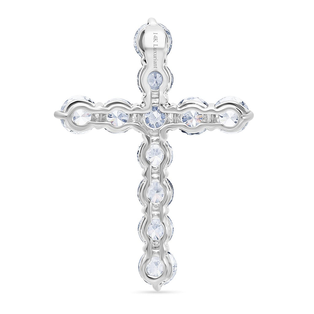 Luxuriant Diamond 14K White Gold SGL Certified Lab Grown Diamond (VS-E-F) Pendant 3.00 Ct.