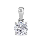 UNMISSABLE MEGA DEAL -Royal Bali Collection Moissanite Solitaire Pendant in Platinum Overlay Sterling Silver (Size 20) 1.00 Ct._7928288